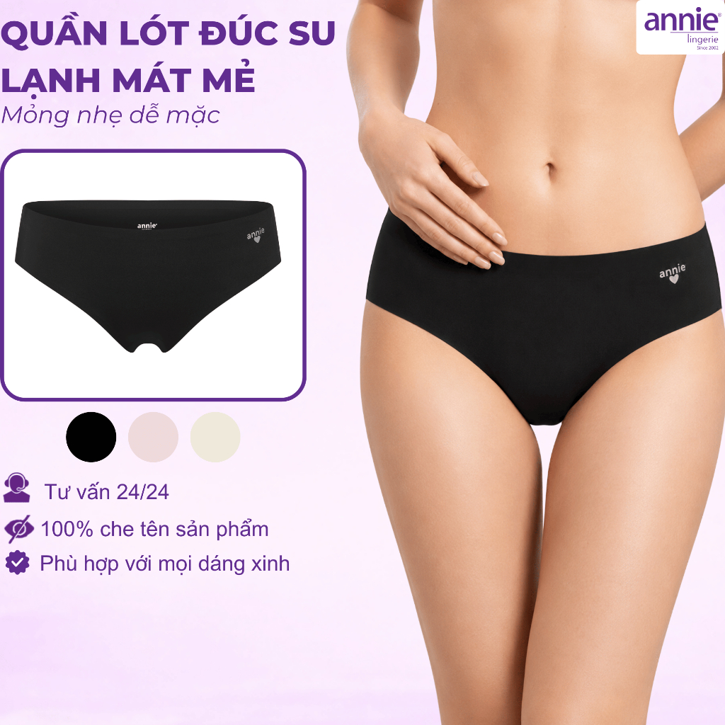 Quần lót nữ bonding không đường may đúc su lưng thấp annie lingerie QE4572 mềm mịn, co giãn