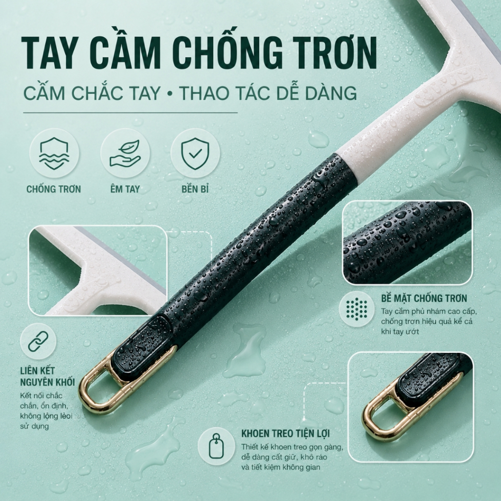 Cây Gạt Kính Cầm Tay Nhỏ Gọn, Chổi Gạt Nước Mini Tiện Lợi