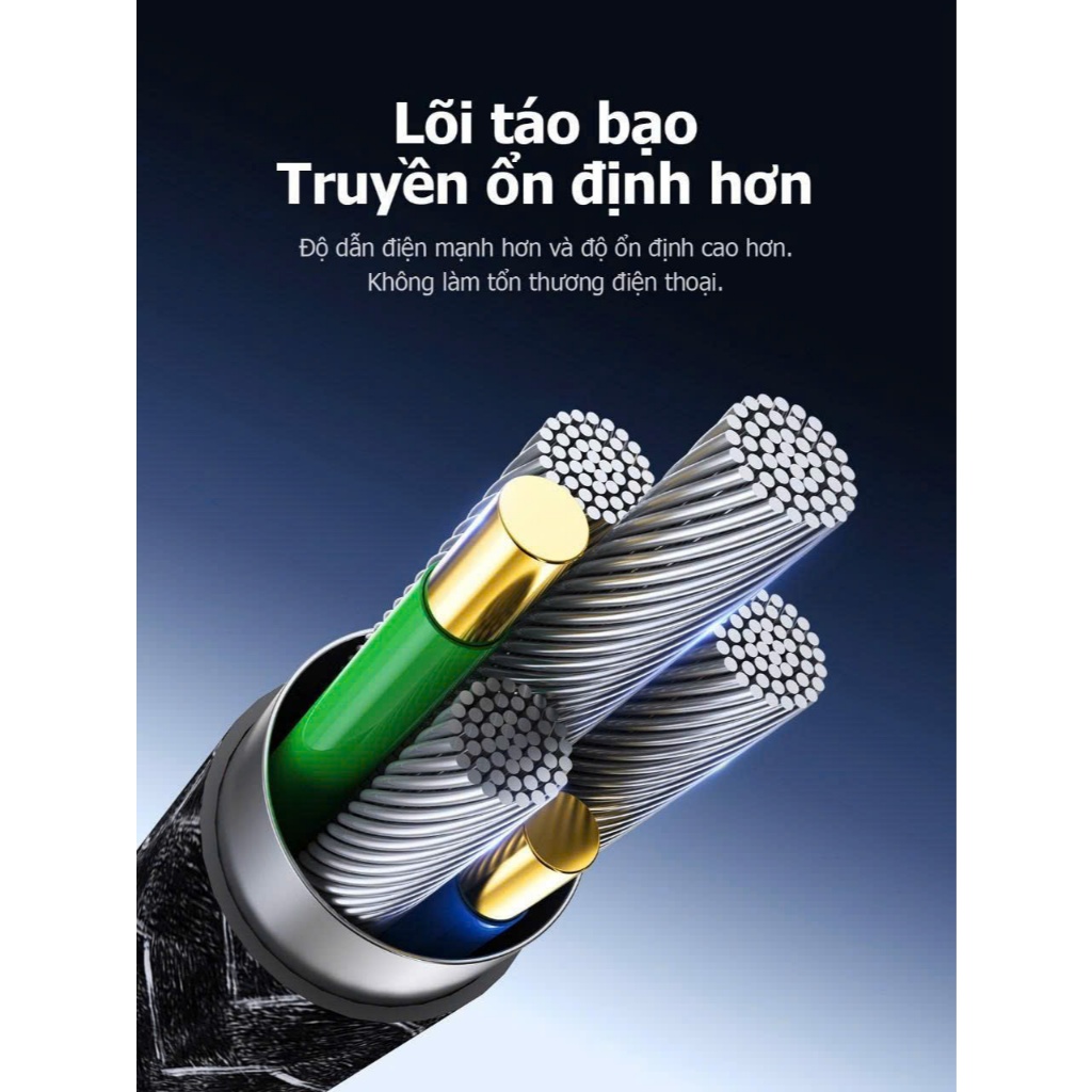 Cáp Sạc Nhanh HOCO DM-X12 USB-C 60W Dây Dù Chống Đứt Gãy Truyền Data Cho Laptop Điện Thoại