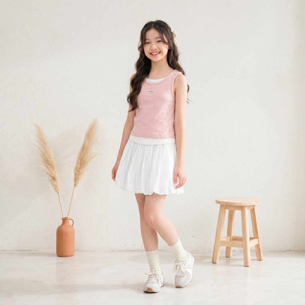 Áo cotton sát nách cho bé gái size đại BEESHOP H26085