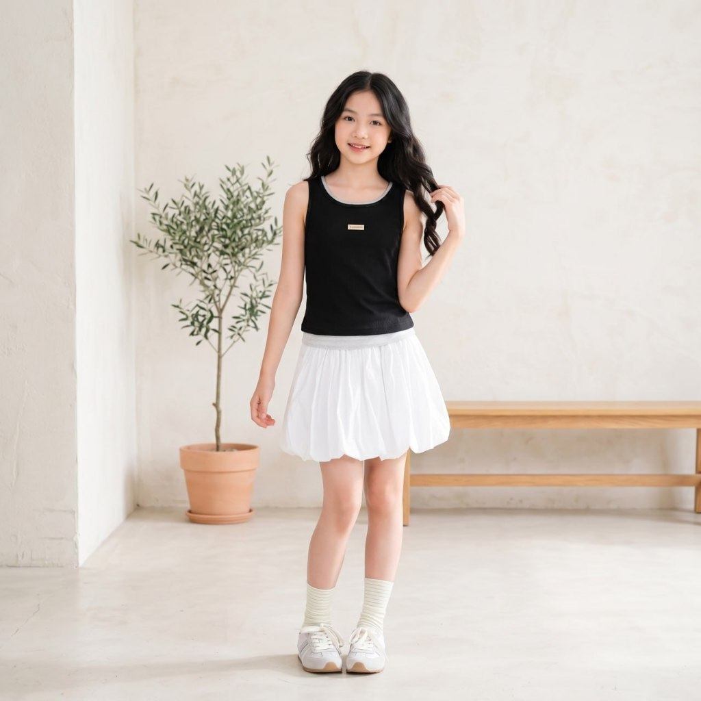 Áo cotton sát nách cho bé gái size đại BEESHOP H26085