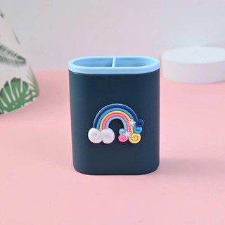 Hộp đựng bút hai ngăn dễ thương, Ống cắm bút 2 ngăn Home max vietnam