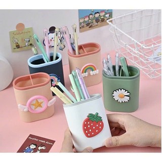 Hộp đựng bút hai ngăn dễ thương, Ống cắm bút 2 ngăn Home max vietnam
