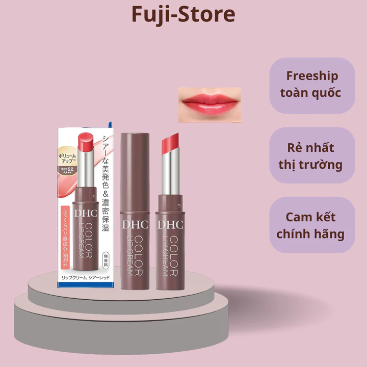 Son dưỡng môi DHC Lip Cream Nhật Bản son dưỡng chống khô môi làm hông môi giúp đôi môi mềm mại giảm thâm