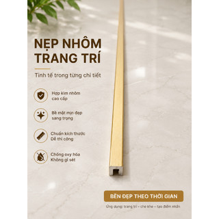Nẹp nhôm chữ U dài 2.5m Nẹp chỉ U nhiều kích thước vận chuyển cắt đôi