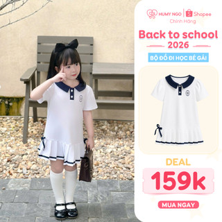 Váy polo HUMY NGO_Váy xếp ly thời trang hè xinh xắn chất liệu thun lạnh mềm mát, thấm hút mồ hôi cho bé gái 11-30kg[163]