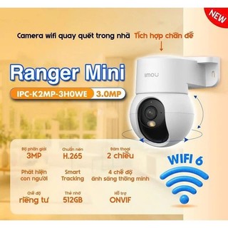 Ranger Mini 3MP | Camera Imou Wifi K2MP-3H1WE | Xoay 360 | Đàm Thoại 2 Chiều | Thông Báo Chuyển Động | Chính Hãng