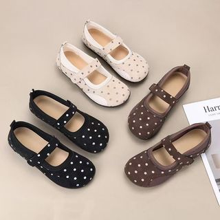 [FORM NHỎ TĂNG 1 SIZE] Giày nữ chất vải phối lưới hoạ tiết chấm bi để dẻo chống trơn trượt Mã 618