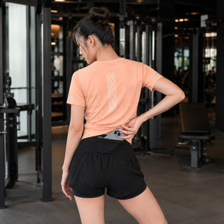Bộ Quần Áo Thể Thao Nữ Áo Tay Ngắn  - Quần Short Có Túi Khóa, Chạy Bộ Tennis Cầu Lông Sola 4913