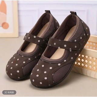 [FORM NHỎ TĂNG 1 SIZE] Giày nữ chất vải phối lưới hoạ tiết chấm bi để dẻo chống trơn trượt Mã 618