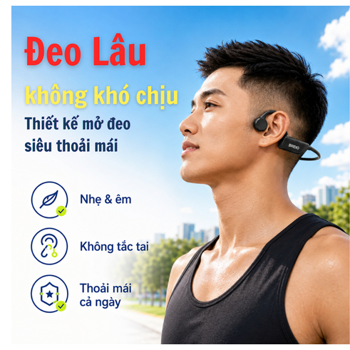 (Tặng mũ)Tai nghe dẫn truyền xương Bluetooth X7 chống nước IPX8 bộ nhớ 32G có mic Tai nghe chạy bộ, đạp xe, bơi lội