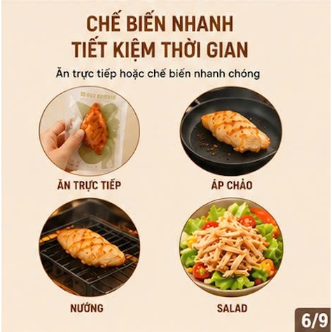 Ức Gà Ăn Kiêng Nấu Chậm 50g - Giàu Protein, Healthy, Tiện Lợi Cho Người Tập Gym & Chế Độ Eat Clean