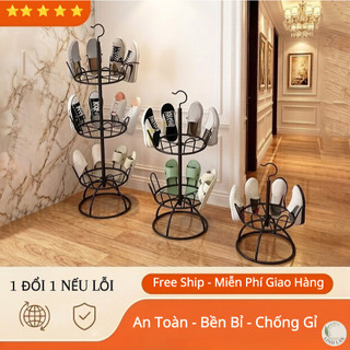 Kệ Phơi Giày/ Giá Phơi Giày Đa Năng Xoay 360, chất liệu Thép Không Gỉ Phủ Sơn Tĩnh Điện Có Thể Đặt Trong Nhà Ngoai Trời