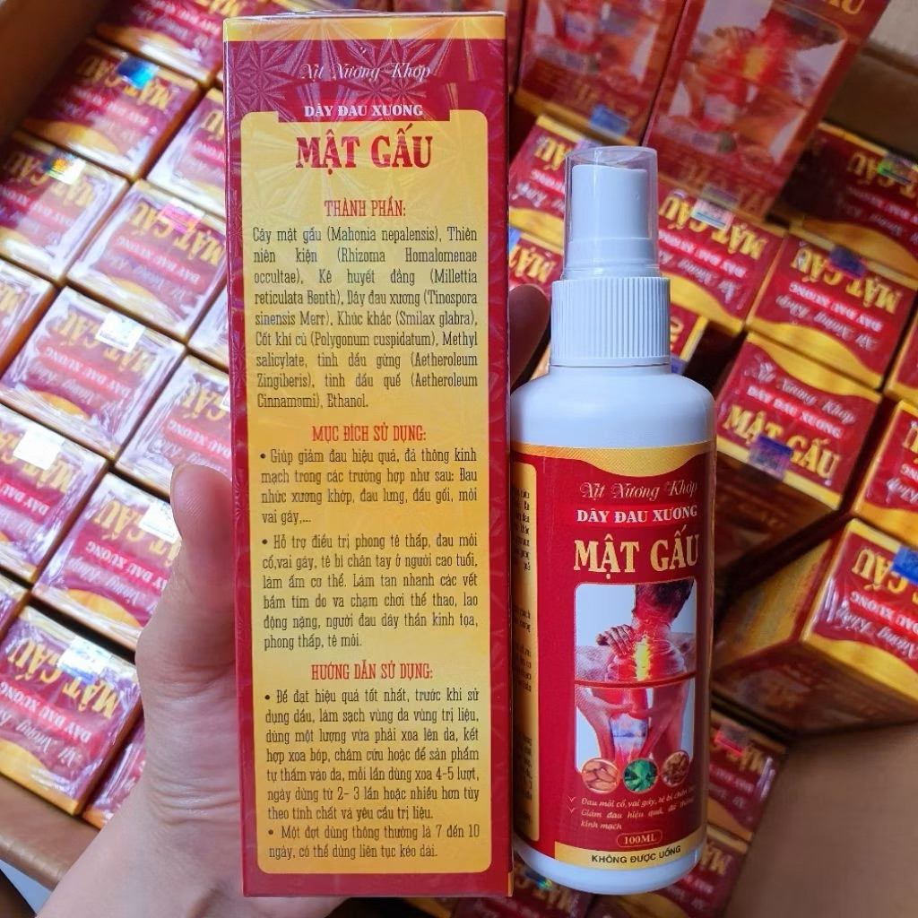 [Xịt Xương Khớp]Xịt Xương Khớp Dây Đau Xương Mật Gấu-Giảm đau nhức xương khớp,chấn thương-Chai 100ml