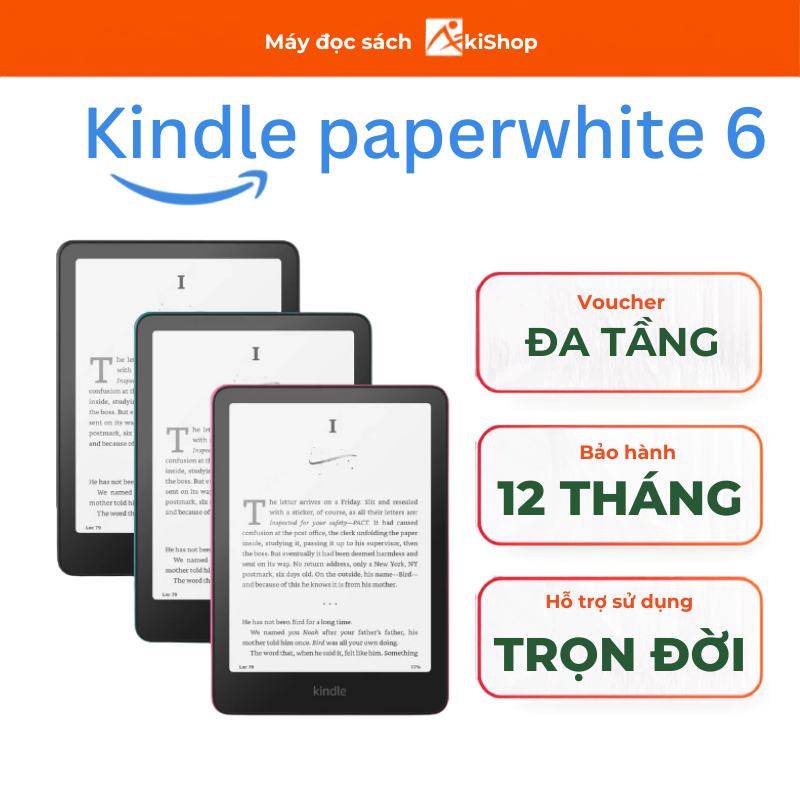 Máy Đọc Sách Kindle Paperwhite 6 Chống Nước IPX8 Bộ Nhớ 16GB/32GB Chính Hãng Akishop | BigBuy360 - bigbuy360.vn