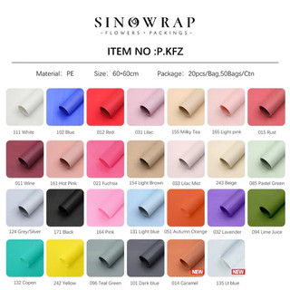 [Rẻ Vô Địch]Giấy gói hoa Gấm Xốp Hàn Quốc 60x60cm Đa dạng màu sắc Dễ sử dụng 20 tờ