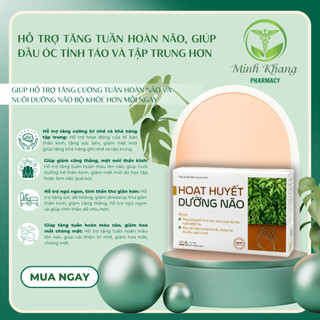 HOẠT HUYẾT DƯỠNG NÃO ABIPHA – Hỗ trợ tăng tuần hoàn não, giúp đầu óc tỉnh táo và tập trung hơn.