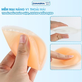 Mút độn ngực silicone mềm mại không keo an toàn cho da, Set 2 miếng nâng ngực silicone hình trái tim D352