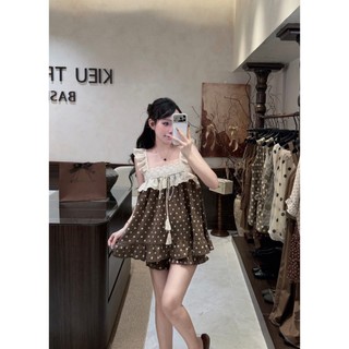 PHẠM THÙY SHOP: SET ÁO BABY DOLL TAY REN MIX QUẦN SHORT ẢNH THẬT PHÍA CUỐI (TP)