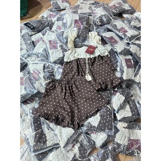 PHẠM THÙY SHOP: SET ÁO BABY DOLL TAY REN MIX QUẦN SHORT ẢNH THẬT PHÍA CUỐI (TP)
