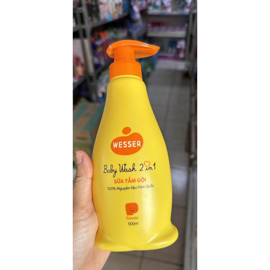 Sữa tắm gội Wesser 2 in 1 cho bé 500ml