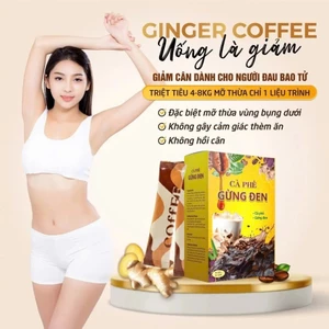 Cà phê giảm cân Gừng Đen Hộp 15 Gói ✅ Cà phê gừng đen mật ong giảm béo tiêu mỡ thừa an toàn