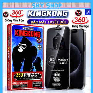 Kính Cường Lực Iphone KingKong 4D Chống Nhìn Trộm 360 Độ 4 chiều Cho iPhone 17 Pro Max 16 15 14 13 12 11 ProMax Xs Max