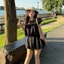 Set áo babydoll BERRY voan kèm chân váy bí SAT426