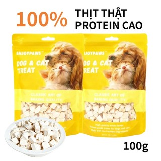Ức Gà Cho Mèo 100g - 100% Thịt Thật, Giàu Protein Giúp Tăng Cân - Thức Ăn Vặt Thưởng Cho Mèo