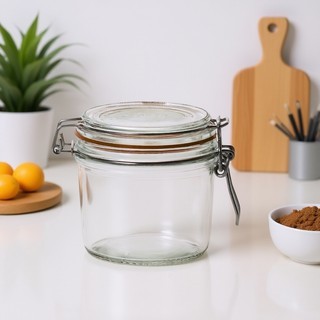 Lọ, hũ thủy tinh 350ml có khóa kẹp thép không gỉ – Le Parfait Aderia Pháp H7563 | Thái Dương Gia