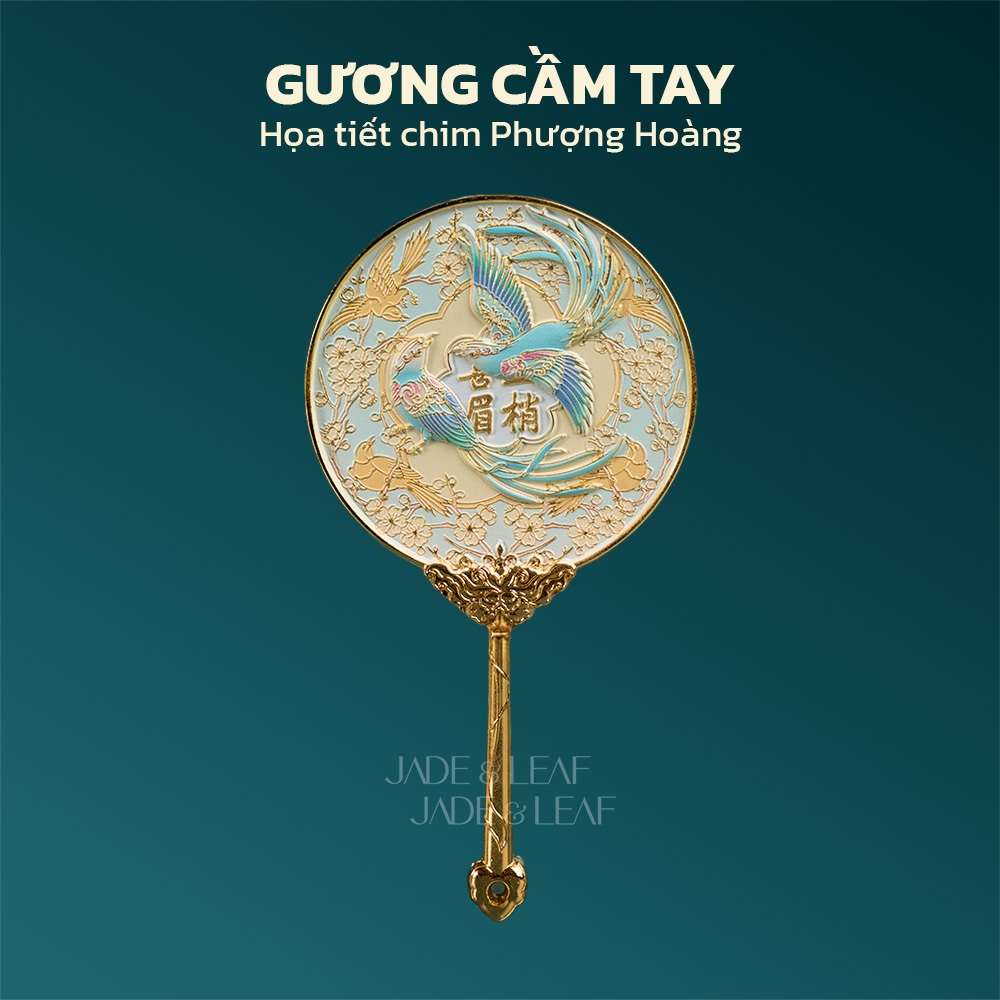 Gương Cầm Tay Hoa Mai Jade&Leaf Gương Mini Trang Điểm Cá Nhân Kiểu Vintage Cổ Trang Bỏ Túi Tiện Lợi