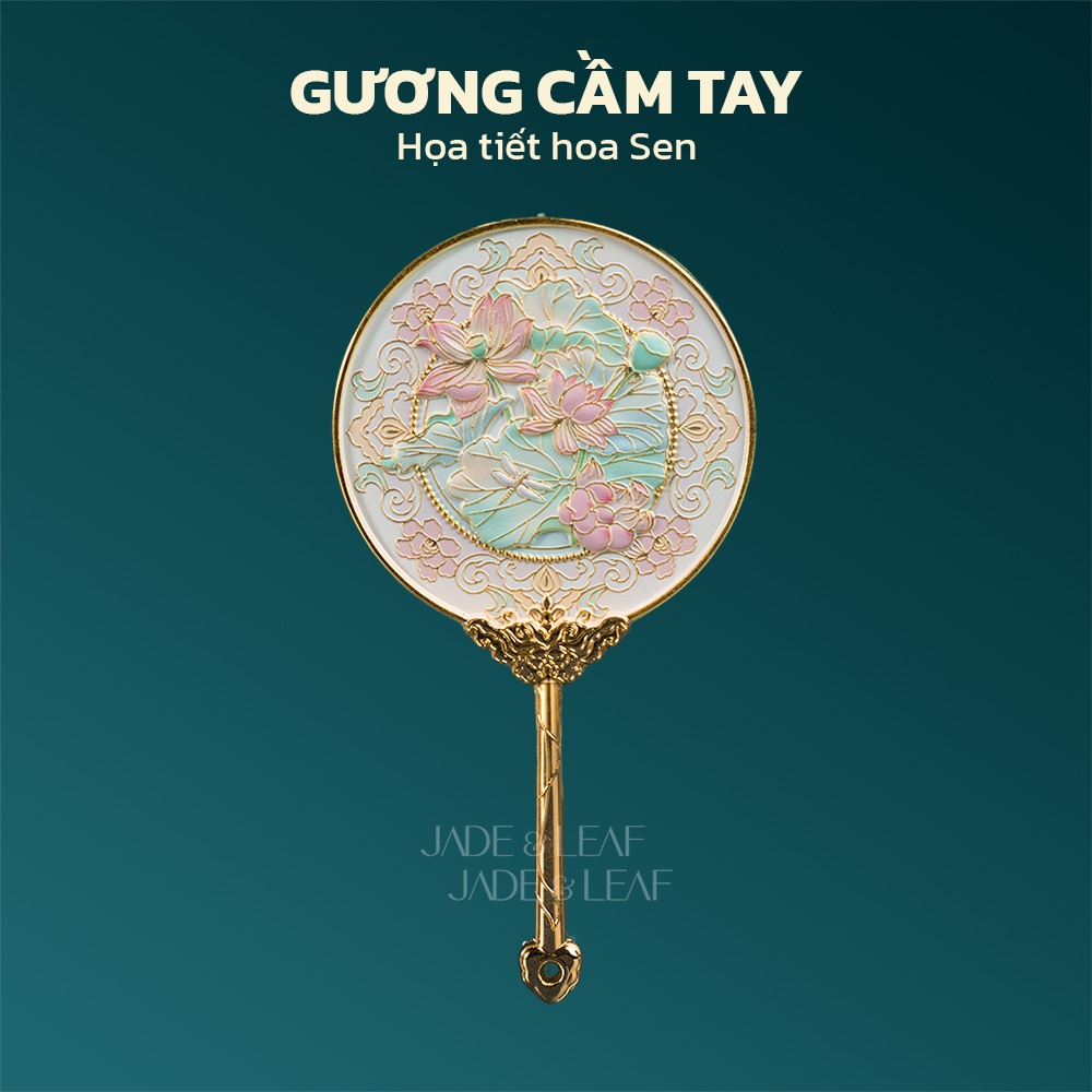 Gương Cầm Tay Hoa Mai Jade&Leaf Gương Mini Trang Điểm Cá Nhân Kiểu Vintage Cổ Trang Bỏ Túi Tiện Lợi