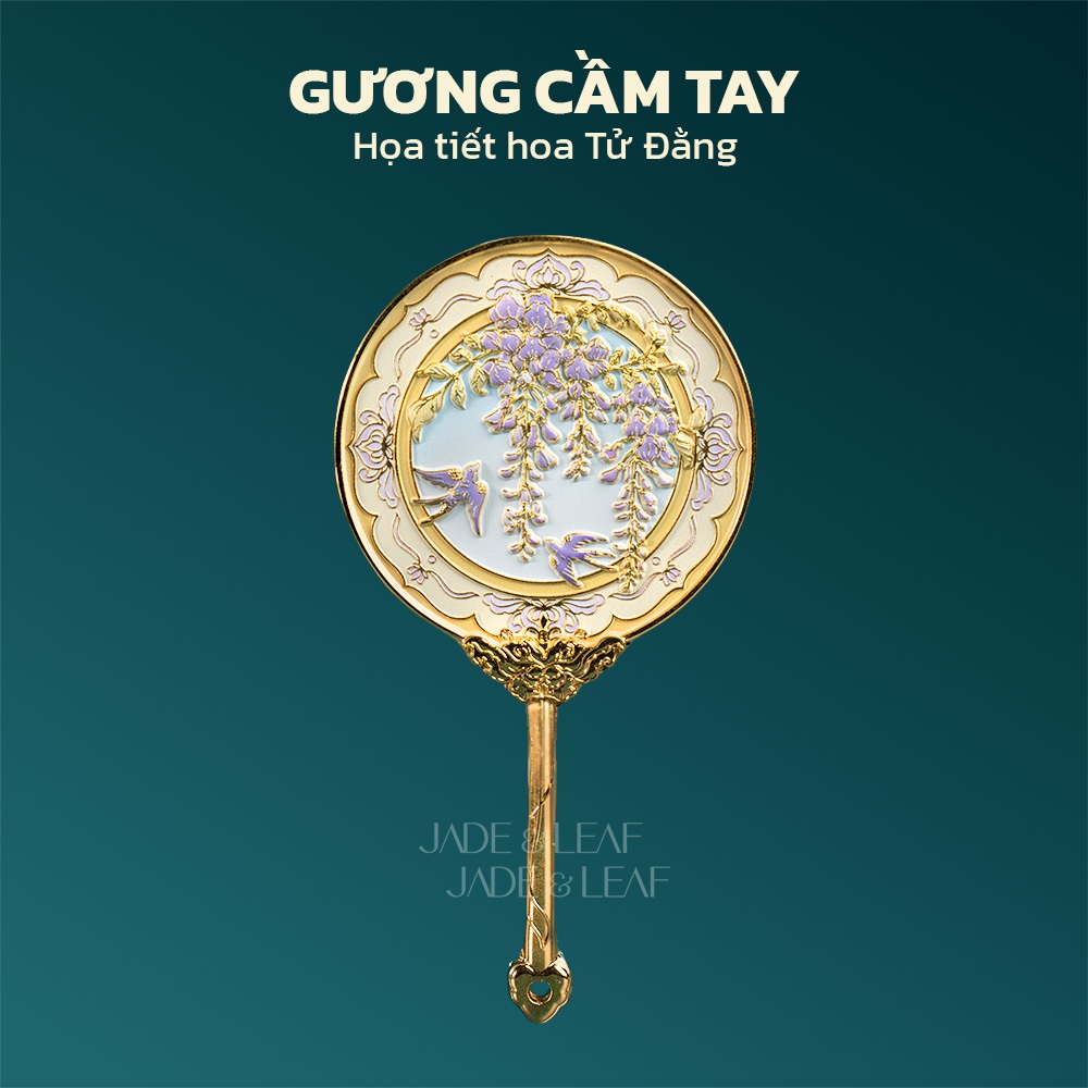 Gương Cầm Tay Hoa Mai Jade&Leaf Gương Mini Trang Điểm Cá Nhân Kiểu Vintage Cổ Trang Bỏ Túi Tiện Lợi