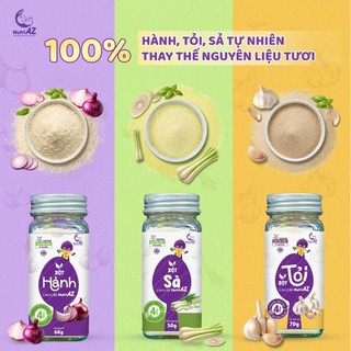 Combo 4 Hạt Nêm Và 3 Bột Gia Vị Cho Bé Ăn Dặm Từ 6 Tháng NutriAZ, Không Muối Đường, An Toàn Cho Bé