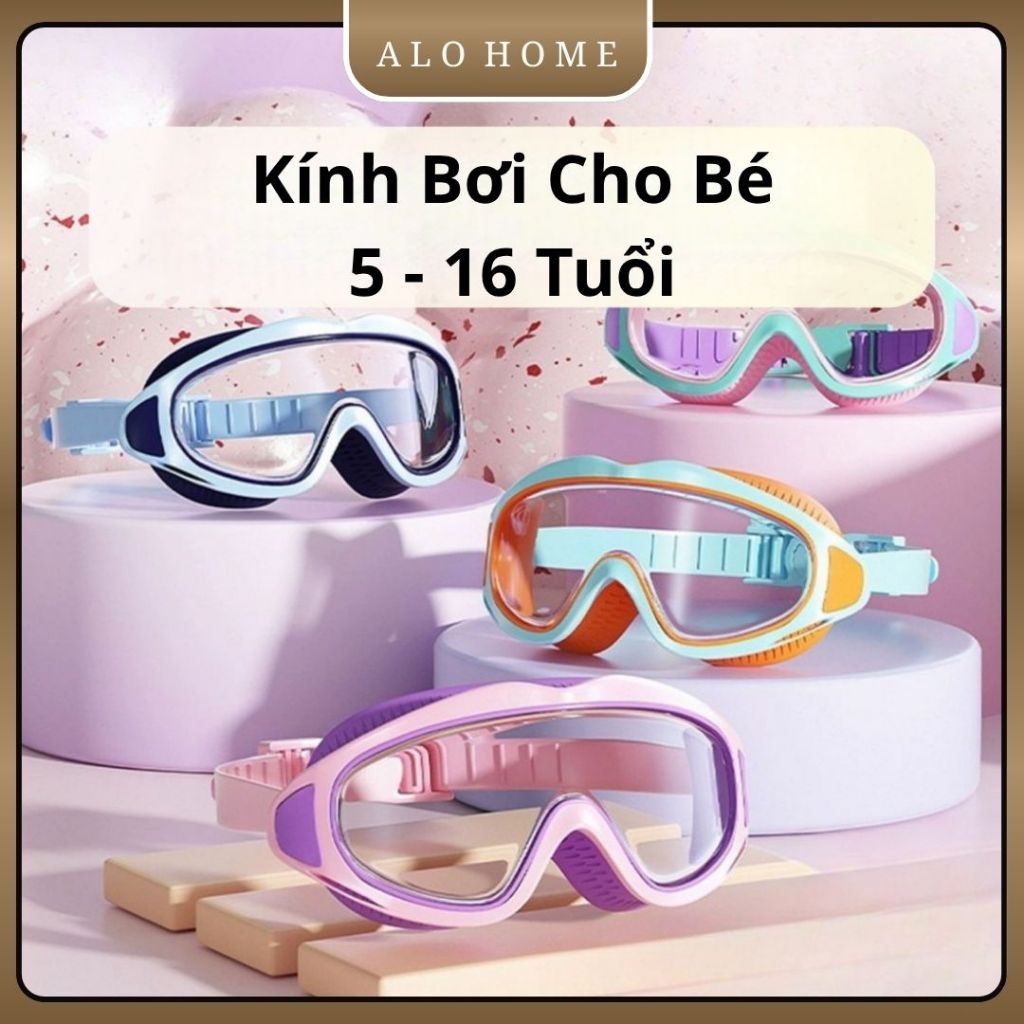 Kính Bơi Trẻ Em ALOHOME 5-16 Tuổi – Kính Bơi Chống Nước Thiết Kế Ôm Mặt Dây Đeo Điều Chỉnh