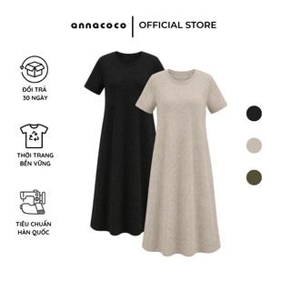 [HOẢ TỐC] Đầm Thun Nữ Dáng Suông Dài Tay Ngắn Phong Cách Tối Giản | Minimal Dress 01