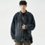 Áo khoác Ngoài Jean Nam nữ Dáng Rộng màu xanh đen RETRO Unisex FABUMAN chất bò không phai BIGSIZE