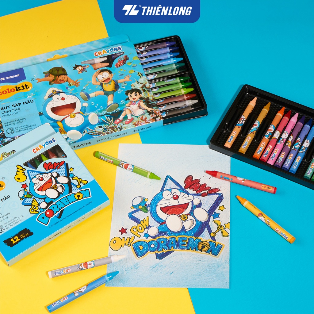 Bút Sáp màu Thiên Long Doraemon CR-C06/DO- 24 màu