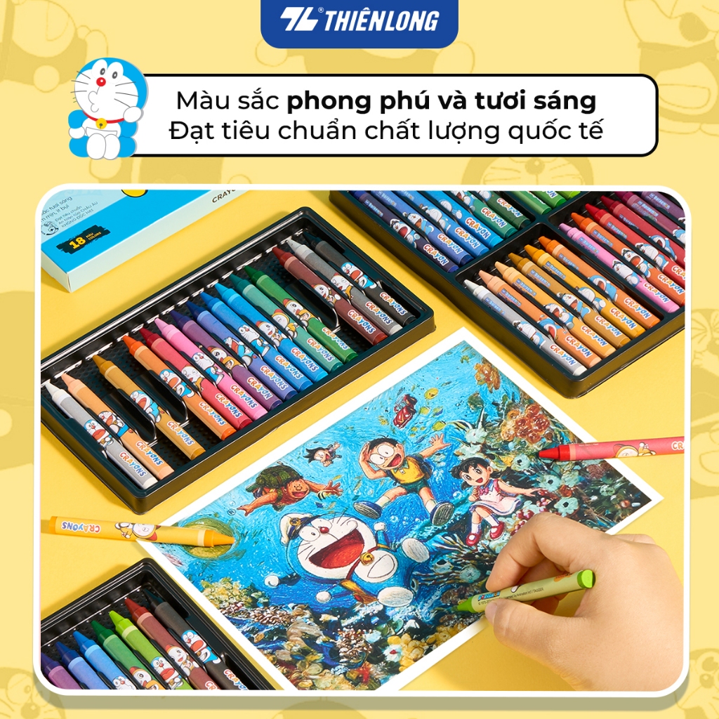 Bút Sáp màu Thiên Long Doraemon CR-C06/DO- 24 màu | BigBuy360 - bigbuy360.vn