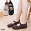 Giày nữ đế bằng chất vải phối lưới quai dán đế cao su dẻo – Mã 618