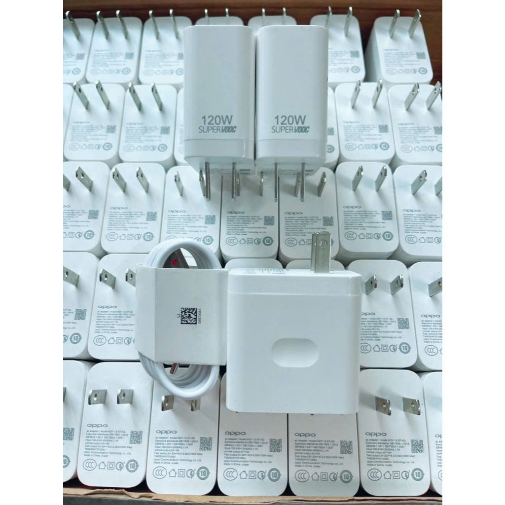 Bộ Củ Cáp Sạc Nhanh SuperVOOC 120W Kèm Cáp USB Hỗ Trợ Sạc Nhanh Công Suất Cao
