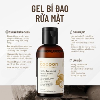 Gel rửa mặt bí đao Cocoon giảm dầu và mụn (140ml)