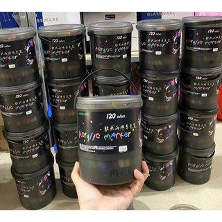 Bộ Bút Acrylic 120 Màu Home Max Vietnam, Mực Mịn Không Mùi Không Lem, Bút Tô Màu Vẽ Tranh Cao Cấp