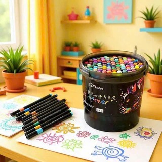 Xô Bút 120 Màu Acrylic Siêu Đẹp Mực Mịn Không Mùi Không Lem Home max vietnam