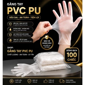 Bịch ( 50-100 Chiếc ) Găng Tay Vinyl Không Bột-Không Mùi Chuyên Chế Biến Thực Phẩm - Massage Làm từ Nhựa PVC