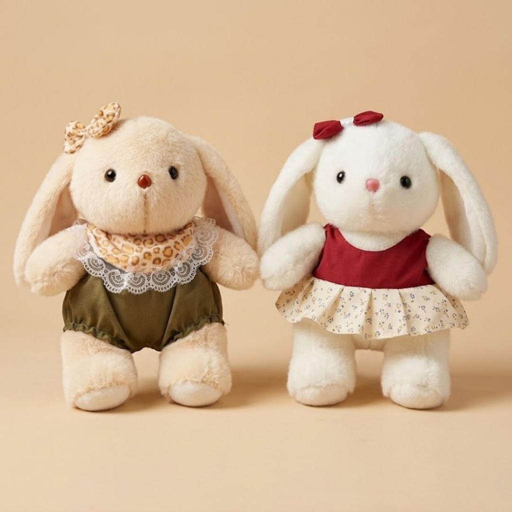 Gấu Bông Hình Con Thỏ Mini Nhiều Mẫu Siêu Đáng Yêu, Thỏ Bông Cao Cấp Mềm Mại Quà Tặng Dễ Thương Cho Bé