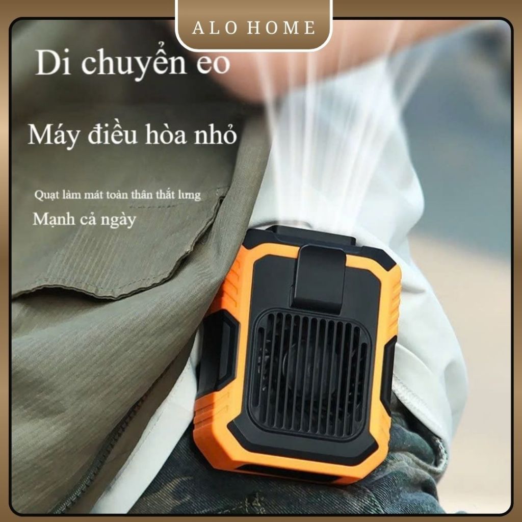 Quạt Đeo Hông Mini ALOHOME – Quạt Đeo Eo Làm Mát Cá Nhân Pin Sạc Di Động Nhỏ Gọn Tiện Lợi