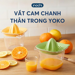 Bộ vắt cam chanh thân trong Inochi - Yoko 500ml, cao cấp đa năng tiện lợi dễ dàng sử dụng