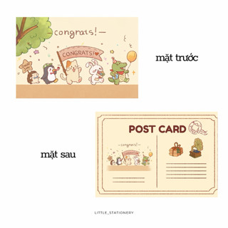 Little Stationery | Postcard “Congrats” Size A6 Kèm Bao Thư
