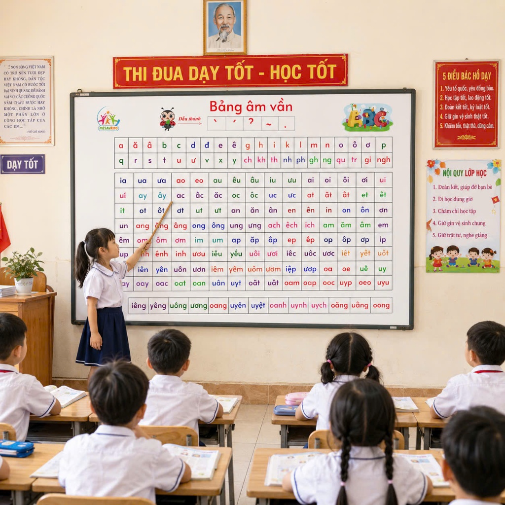 Bảng Âm Vần Bảng Chữ Cái Khổ A1 In Bạt MESAU.KIDS Giáo Cụ Dạy Học Lớp Mầm Non Tiền Tiểu Học Lớp 1 | BigBuy360 - bigbuy360.vn